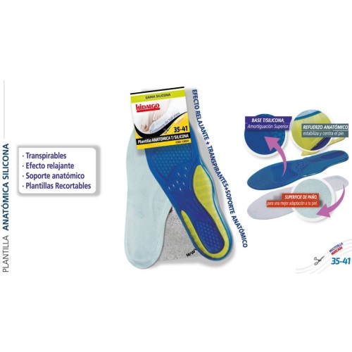 HIDALGO PLANTILLA SILICONA RECORTABLE 36-41 PLANTILLAS